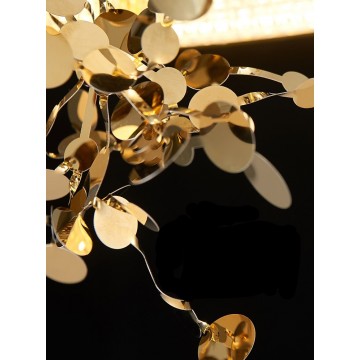 CONFETTI BRANCHES GOLDEN LEAVES HOME DECOR LUXURY RING PENDANT